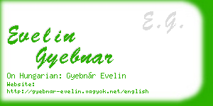 evelin gyebnar business card